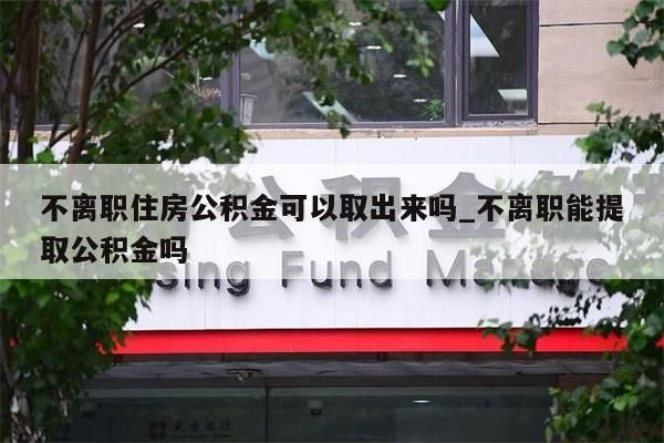 不离职住房公积金可以取出来吗_不离职能提取公积金吗